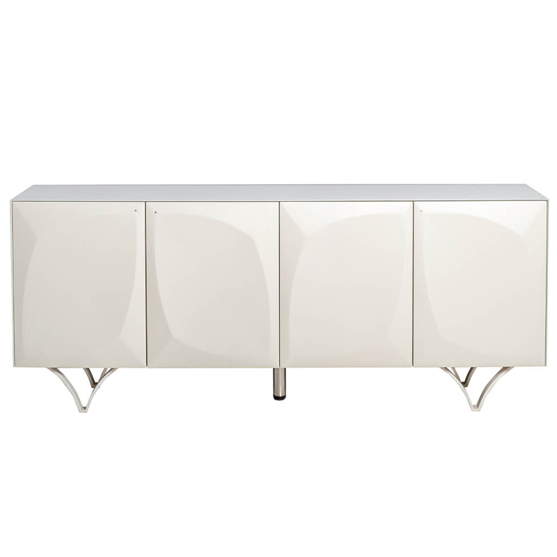Комод с рельефным фасадом White Orchid Rectangular Белый Белый Комод с рельефным фасадом White Orchid Rectangular Белый Белый в Кирове | Loft Concept