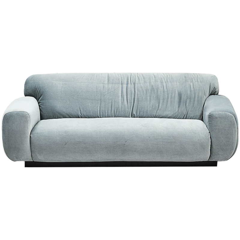 Диван Inesia Sofa Голубой пастельный Черный Диван Inesia Sofa Голубой пастельный Черный в Кирове | Loft Concept