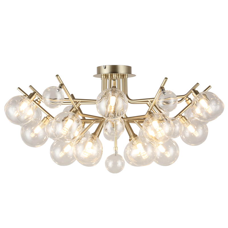 Люстра Berries Chandelier Flower clear 18 Винтажное Светлое Золото Прозрачный Люстра Berries Chandelier Flower clear 18 Винтажное Светлое Золото Прозрачный в Кирове | Loft Concept