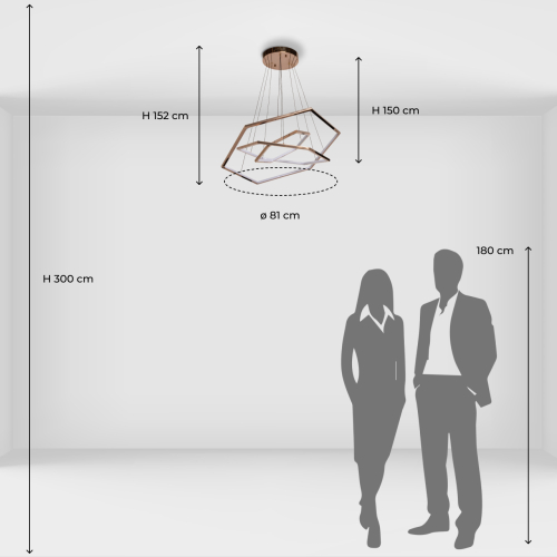 Люстра с 3-мя подвесами в виде шестиугольников Hexagon Horizontal в Кирове