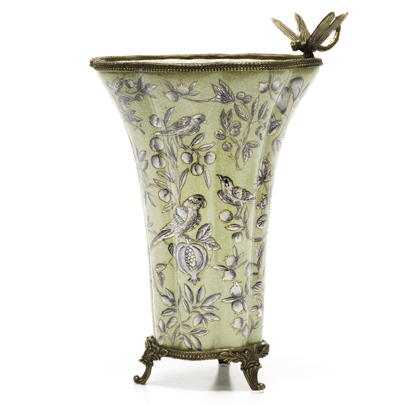 Ваза Pomegranate Vase Золотой Прозрачный зеленый Ваза Pomegranate Vase Золотой Прозрачный зеленый в Кирове | Loft Concept