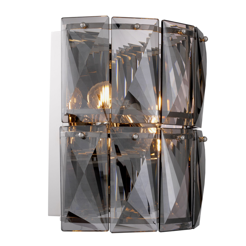 Бра Wall Lamp Amazone smoke Никель Стекло Смок в Кирове | Loft Concept 