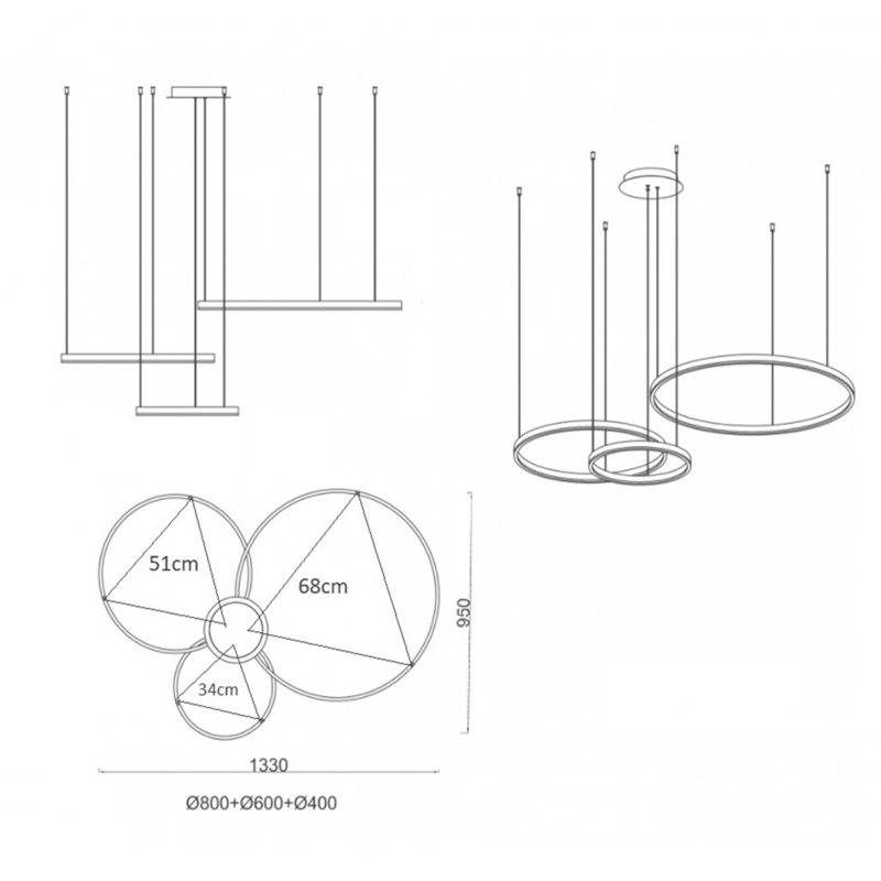 Люстра Crystal round chandelier 3 кольца Латунь Люстра Crystal round chandelier 3 кольца Латунь в Кирове