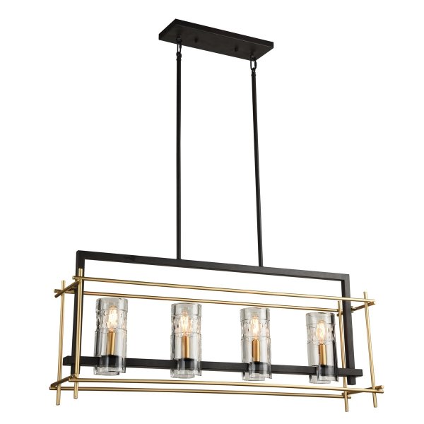 Подвесной светильник Brass Glass Pendant 4 Черный Латунь Подвесной светильник Brass Glass Pendant 4 Черный Латунь в Кирове | Loft Concept