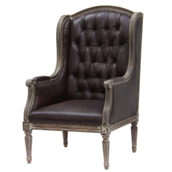 Кожаное кресло English Wingback chair  в Кирове | Loft Concept 