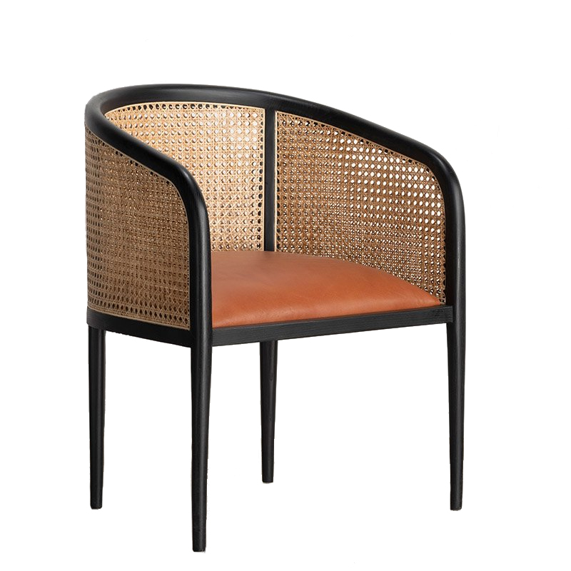 Кресло Rattan Decor Chair Terracotta Черный Терракотовый Бежевый Кресло Rattan Decor Chair Terracotta Черный Терракотовый Бежевый в Кирове | Loft Concept