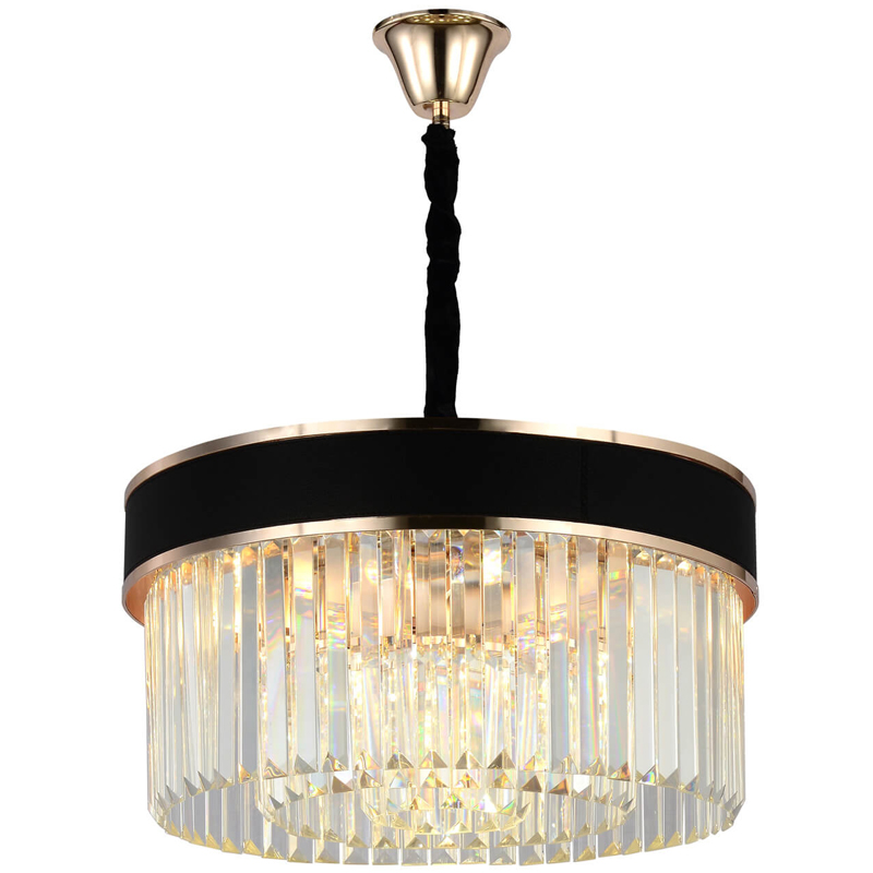 Люстра Holi Elegant With Golden Line light D 50 Черный Прозрачное Стекло Люстра Holi Elegant With Golden Line light D 50 Черный Прозрачное Стекло в Кирове | Loft Concept