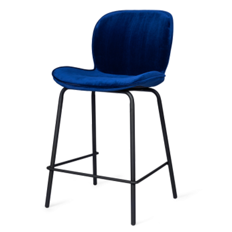 Полубарный стул Ardit Chair Черный Синий Полубарный стул Ardit Chair Черный Синий в Кирове | Loft Concept