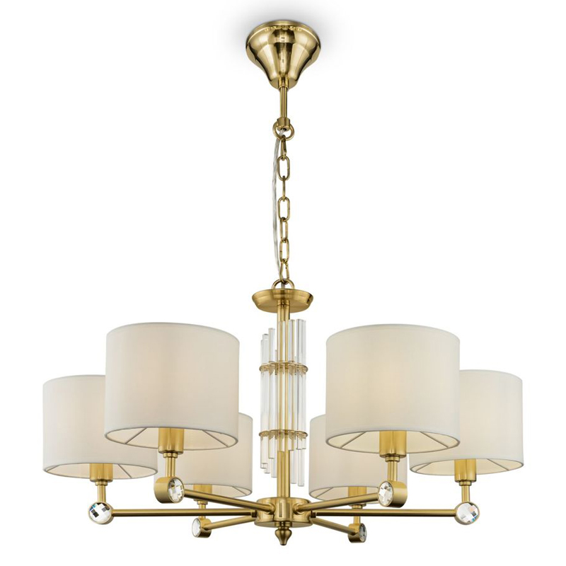 Люстра Aldrich light Chandelier Латунь Белый Люстра Aldrich light Chandelier Латунь Белый в Кирове | Loft Concept