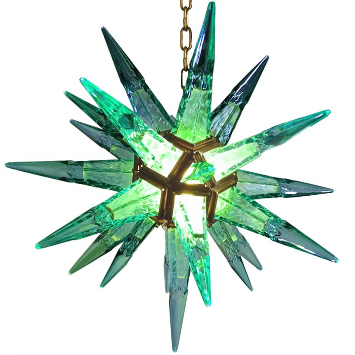 Люстра Chandelier Star Turquoise Латунь Люстра Chandelier Star Turquoise Латунь в Кирове | Loft Concept