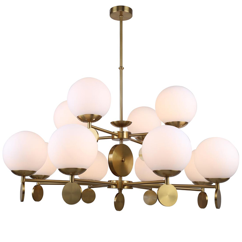 Люстра Kyran Chandelier Bronze 12 Бронза Белый в Кирове | Loft Concept 