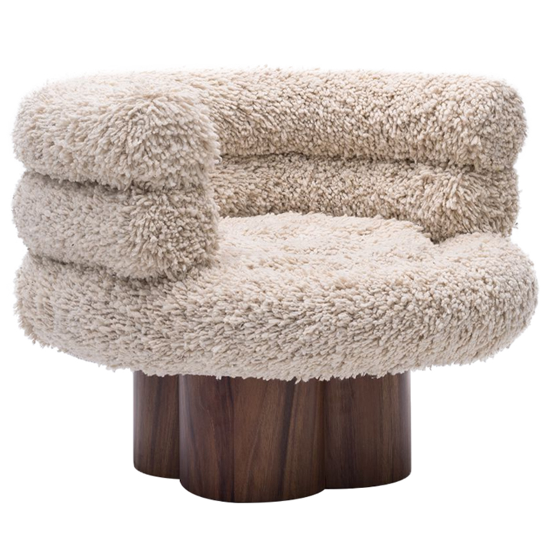 Дизайнерское кресло Cosy Amchair Бежевый Коричневый Дизайнерское кресло Cosy Amchair Бежевый Коричневый в Кирове | Loft Concept