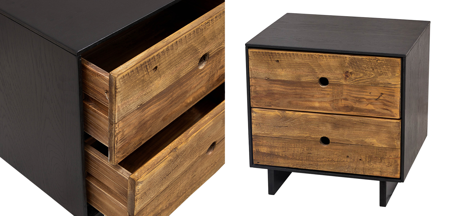 Тумбочка с 2-мя ящиками Russell Nightstand - фото