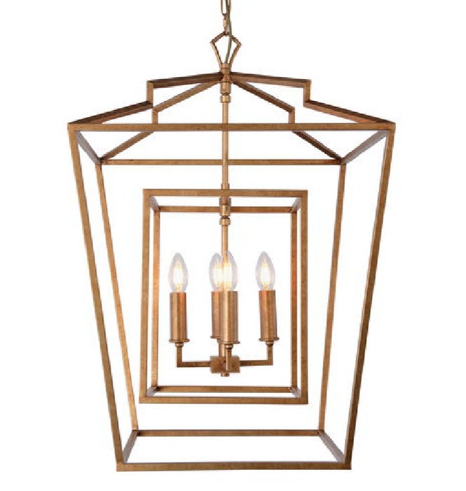 Подвесные светильники Darlana Lantern Chandelier Золотой Подвесные светильники Darlana Lantern Chandelier Золотой в Кирове | Loft Concept