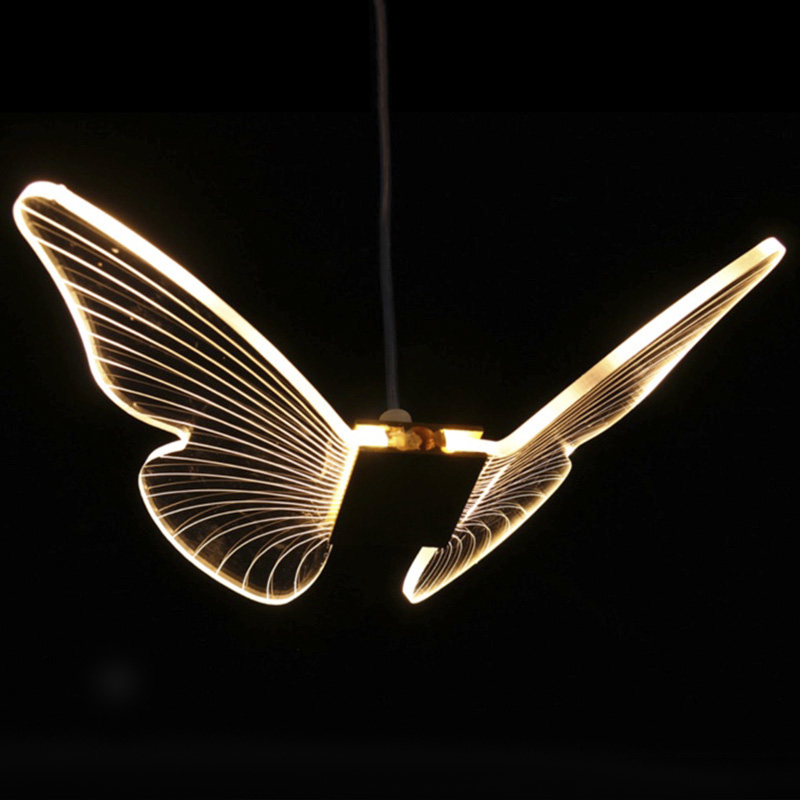 Butterfly Pendant Lamp D Глянцевое золото Прозрачный в Кирове | Loft Concept 