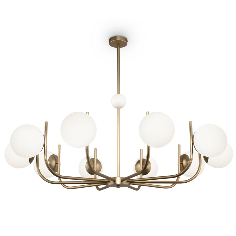 Люстра Felicitat Chandelier 116 Латунь Белый Люстра Felicitat Chandelier 116 Латунь Белый в Кирове | Loft Concept