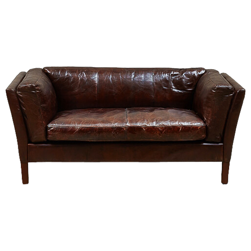 Диван RH SORENSEN Sofa Brown leather double Коричневый Диван RH SORENSEN Sofa Brown leather double Коричневый в Кирове | Loft Concept