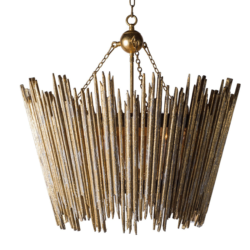 Люстра Ragna Golden Wooden Rods Chandelier Золотой в Кирове | Loft Concept 