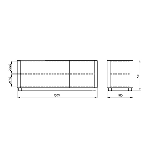 Тумба молочного цвета с 3-мя дверцами Tammi  в Кирове