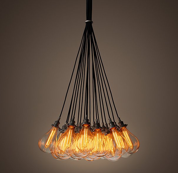 Подвесной светильник Glass Teardrop Pear 19 Черный Подвесной светильник Glass Teardrop Pear 19 Черный в Кирове | Loft Concept
