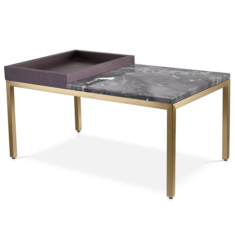 Приставной стол Eichholtz Side Table Forma Латунь Коричневый Серый Приставной стол Eichholtz Side Table Forma Латунь Коричневый Серый в Кирове | Loft Concept