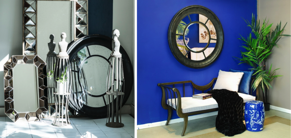 Зеркало настенное состаренное Black Round Window Зеркало настенное состаренное Black Round Window - Loft-Concept в Кирове