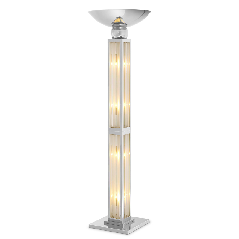 Торшер Eichholtz Floor Lamp Dorrell Никель Прозрачный Торшер Eichholtz Floor Lamp Dorrell Никель Прозрачный в Кирове | Loft Concept