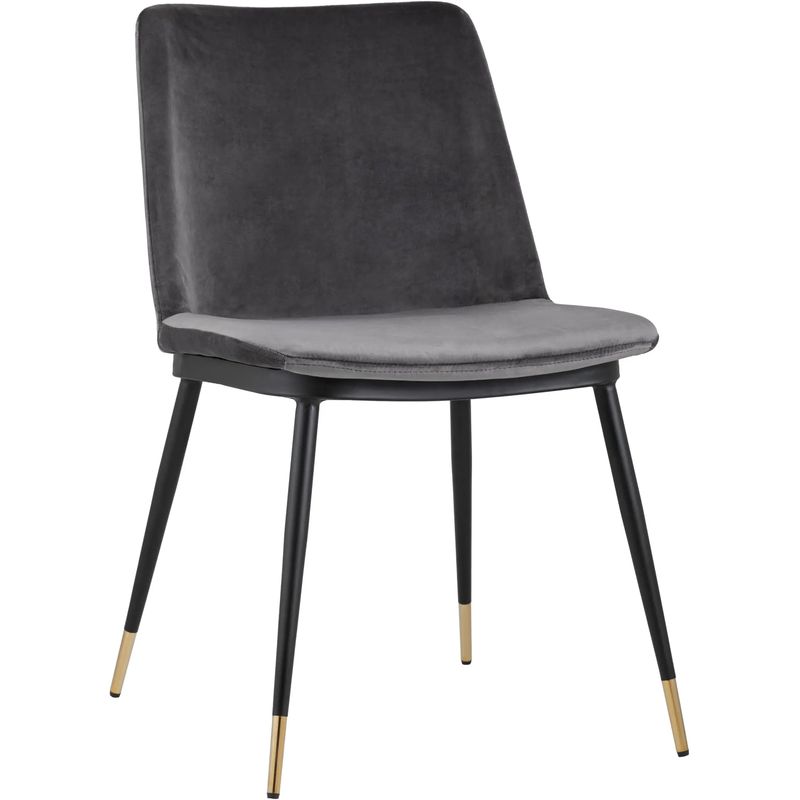 Стул Melissa Chair Серый Велюр Серый Черный Стул Melissa Chair Серый Велюр Серый Черный в Кирове | Loft Concept