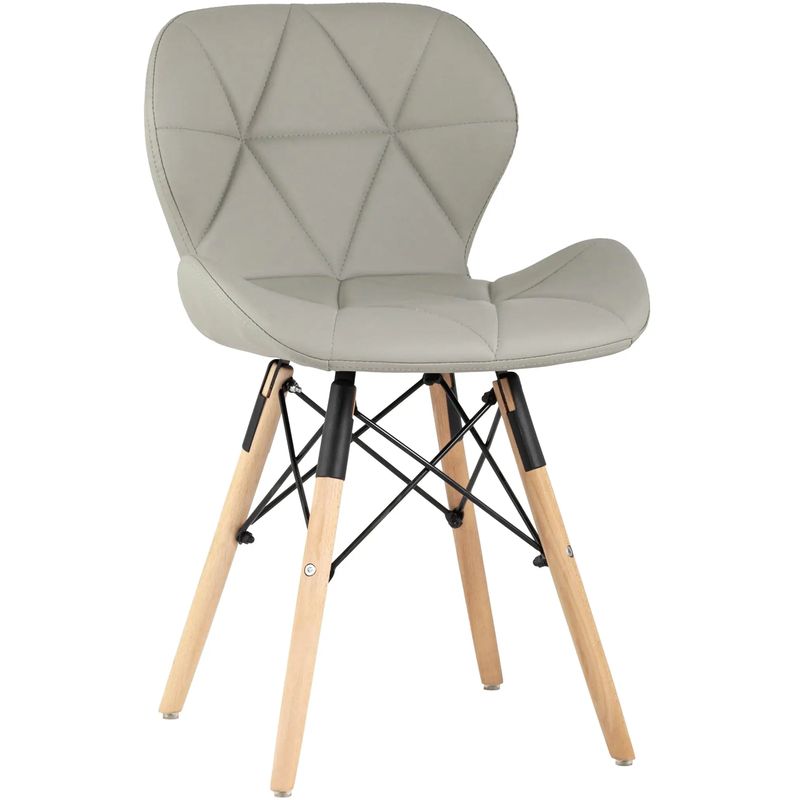 Стул Jeroen Chair Серая Экокожа Серый Древесина Черный Стул Jeroen Chair Серая Экокожа Серый Древесина Черный в Кирове | Loft Concept
