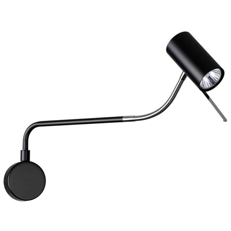 Гибкое бра Trumpet Wall Lamp Хром Хром Черный в Кирове | Loft Concept 