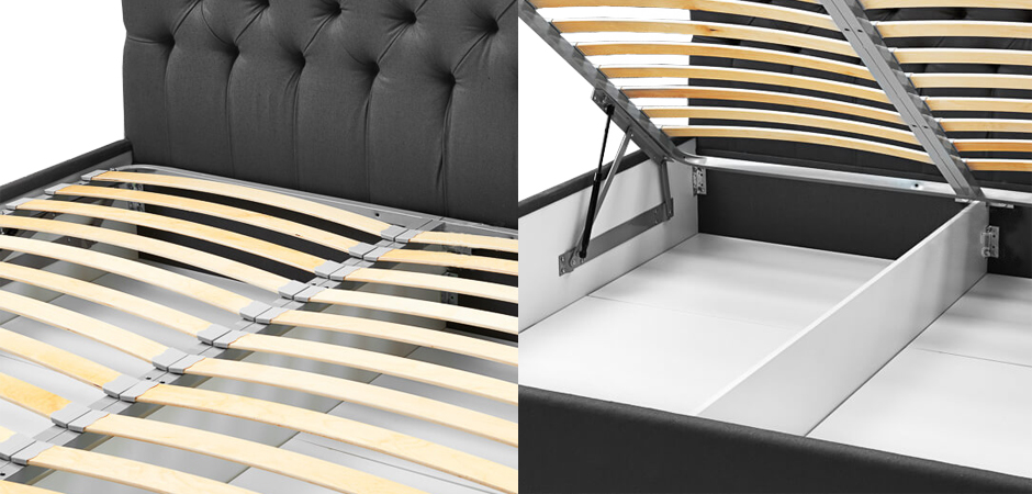Кровать Gray Capitone Bed Кровать Gray Capitone Bed - Loft-Concept в Кирове
