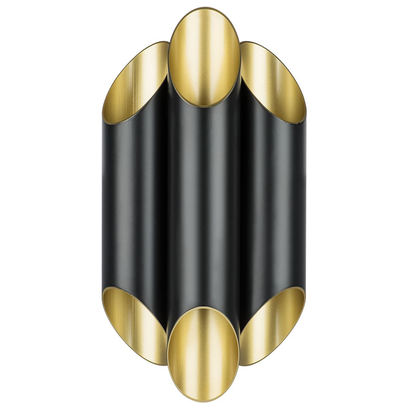 Бра Garbi Trio Black Pipe Organ Sconce Черный Золотой Бра Garbi Trio Black Pipe Organ Sconce Черный Золотой в Кирове | Loft Concept