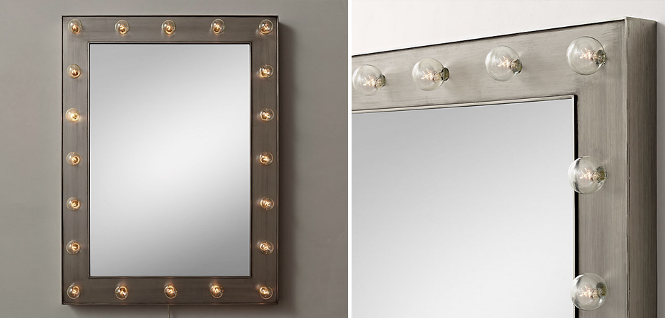 Зеркало с подсветкой Restoration Hardware ILLUMINATED Mirror Pewter Зеркало с подсветкой Restoration Hardware ILLUMINATED Mirror Pewter - Loft-Concept в Кирове