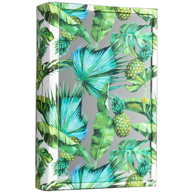 Шкатулка-книга Pineapples and Leaves Mirror Book Box Зеленый Белый Зеркало Шкатулка-книга Pineapples and Leaves Mirror Book Box Зеленый Белый Зеркало в Кирове | Loft Concept