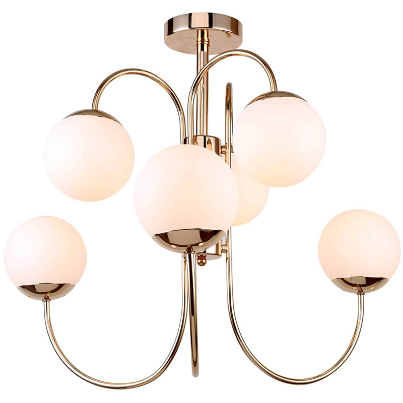 Люстра Amalthea Chandelier 6 Золотой Белый Люстра Amalthea Chandelier 6 Золотой Белый в Кирове | Loft Concept
