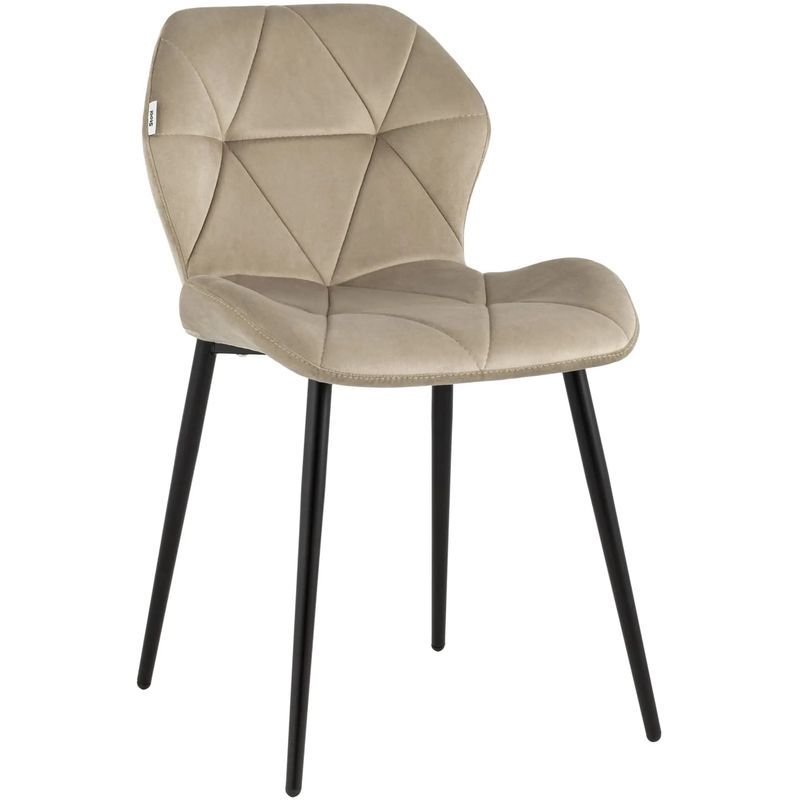 Стул Jeroen Chair II Бежевый Велюр Бежевый Черный Стул Jeroen Chair II Бежевый Велюр Бежевый Черный в Кирове | Loft Concept