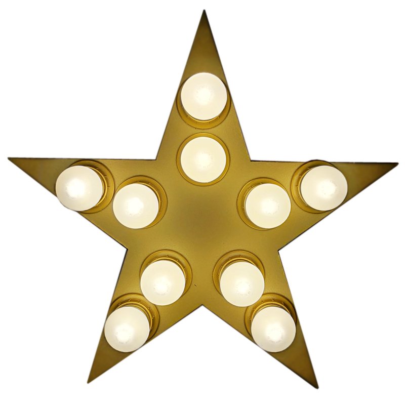 Настенный светильник Star золотая звезда матовое золото Настенный светильник Star золотая звезда матовое золото в Кирове | Loft Concept
