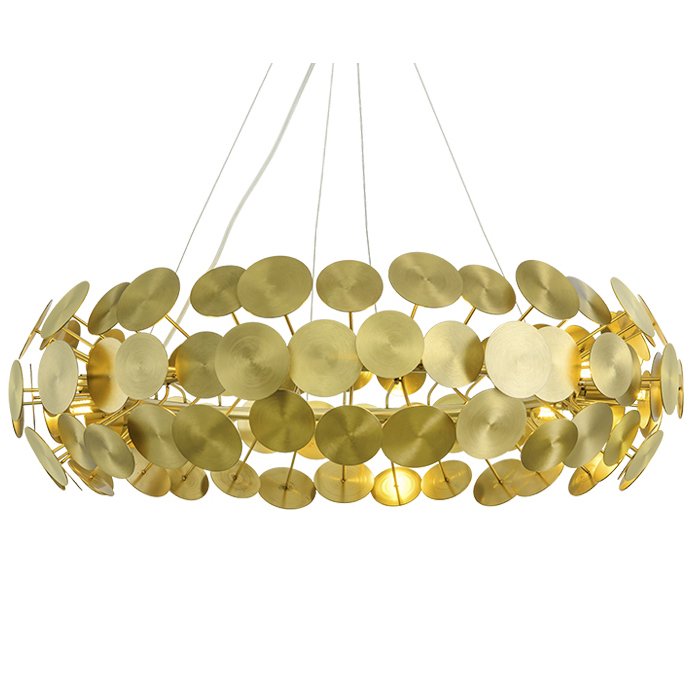 Люстра Metal Disc Chandelier ring Золотой Люстра Metal Disc Chandelier ring Золотой в Кирове | Loft Concept