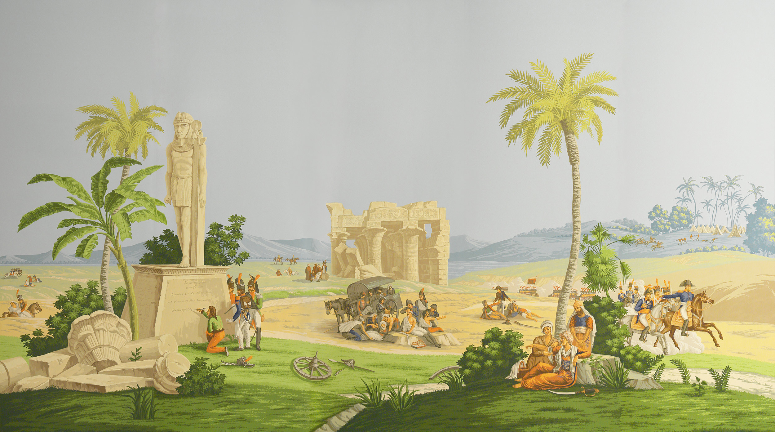 Обои ручная роспись Napoleon's Campaign in Egypt Velay on scenic paper Обои ручная роспись Napoleon's Campaign in Egypt Velay on scenic paper - постер Loft-Concept в Кирове