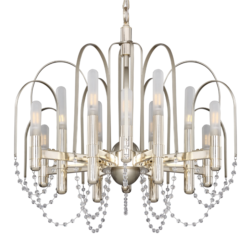 Люстра Perrine Chandelier 61 Золотой Шампань Прозрачный Белый Люстра Perrine Chandelier 61 Золотой Шампань Прозрачный Белый в Кирове | Loft Concept