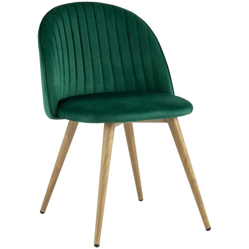 Стул Miruna Chair Изумрудно-Зеленый Велюр Изумрудный Древесина в Кирове | Loft Concept 