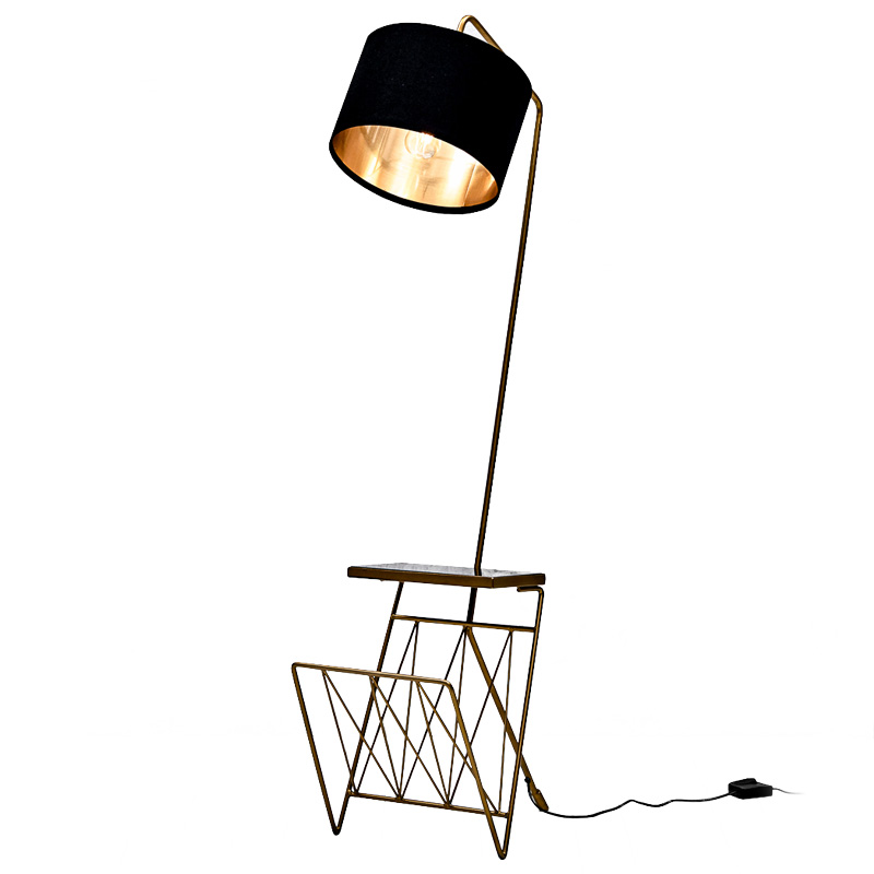 Напольная лампа Trono Floor lamp Черный Латунь Напольная лампа Trono Floor lamp Черный Латунь в Кирове | Loft Concept