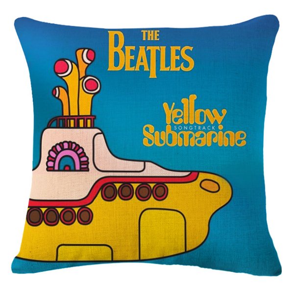 Декоративная подушка Yellow Submarine Желтый Бирюзовый Декоративная подушка Yellow Submarine Желтый Бирюзовый в Кирове | Loft Concept