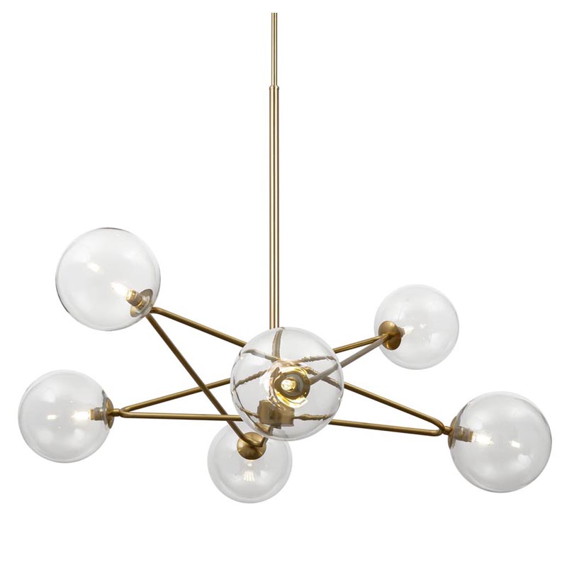 Люстра Chandelier Constellation Orbs Transparent Латунь Прозрачное Стекло Люстра Chandelier Constellation Orbs Transparent Латунь Прозрачное Стекло в Кирове | Loft Concept