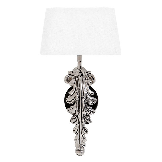 Бра Eichholtz Wall Lamp Beau Site Nickel+White Никель Белый Бра Eichholtz Wall Lamp Beau Site Nickel+White Никель Белый в Кирове | Loft Concept