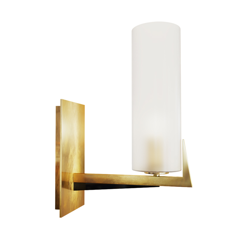 Дизайнерское бра Brass Candle Латунь Латунь Белый Дизайнерское бра Brass Candle Латунь Латунь Белый в Кирове | Loft Concept