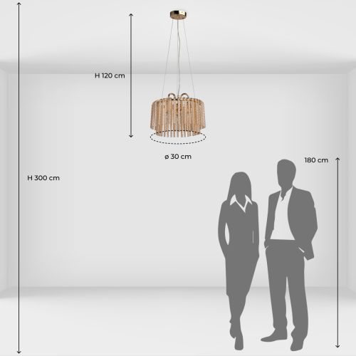 Люстра с подвесными рифлеными стеклянными трубками Nembus в Кирове