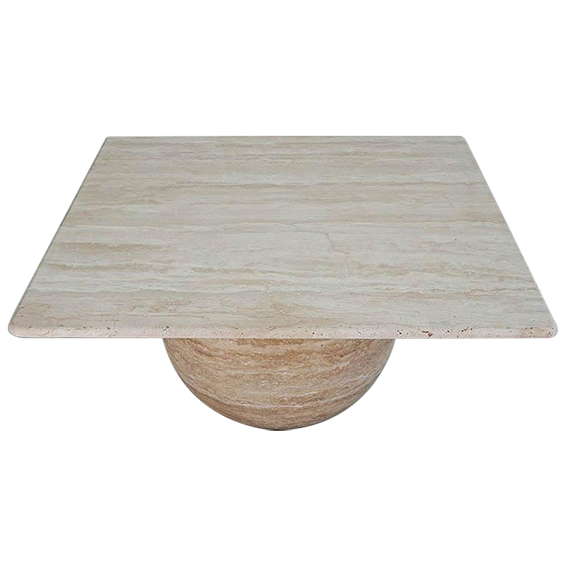 Кофейный стол Edna Travertine Coffee Table Коричневый Бежевый Кофейный стол Edna Travertine Coffee Table Коричневый Бежевый в Кирове | Loft Concept