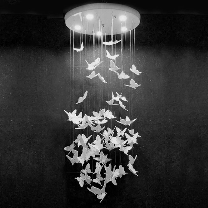 Люстра Night Butterflies Chandelier Белый Люстра Night Butterflies Chandelier Белый в Кирове | Loft Concept