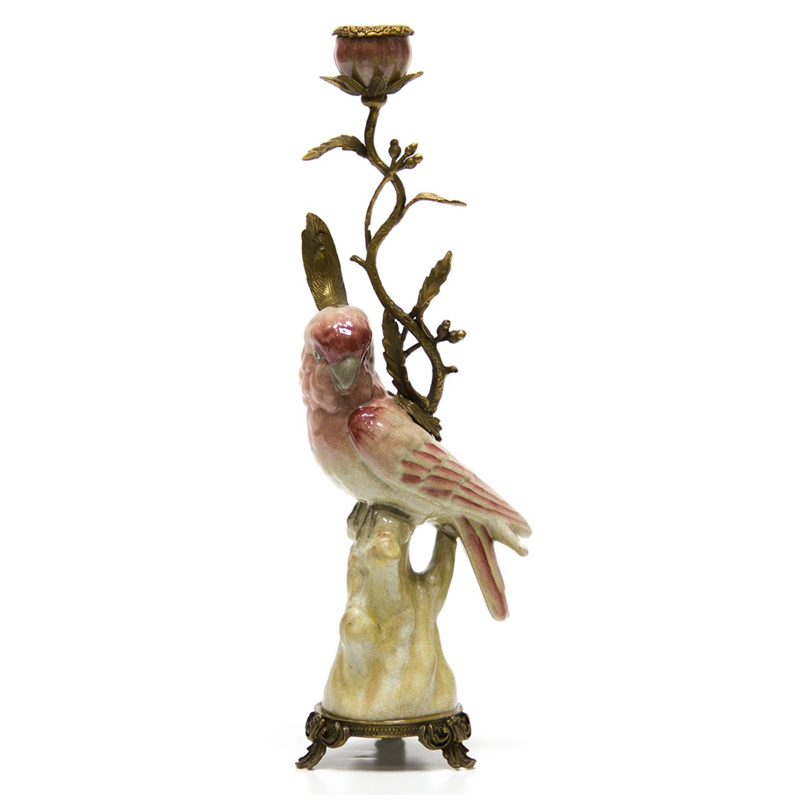 Подсвечник Pink Parrot Candlestick L or R Бронза Розовый (Rose) Подсвечник Pink Parrot Candlestick L or R Бронза Розовый (Rose) в Кирове | Loft Concept